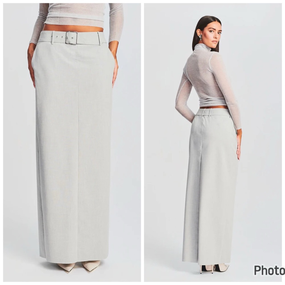 Ser.O.Ya Maeve Maxi Skirt Wool Blend Size Small Belted